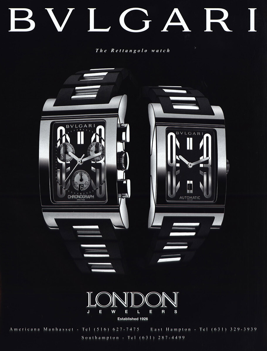 2002 Bvlgari Watch: London Jewelers Vintage Print Ad