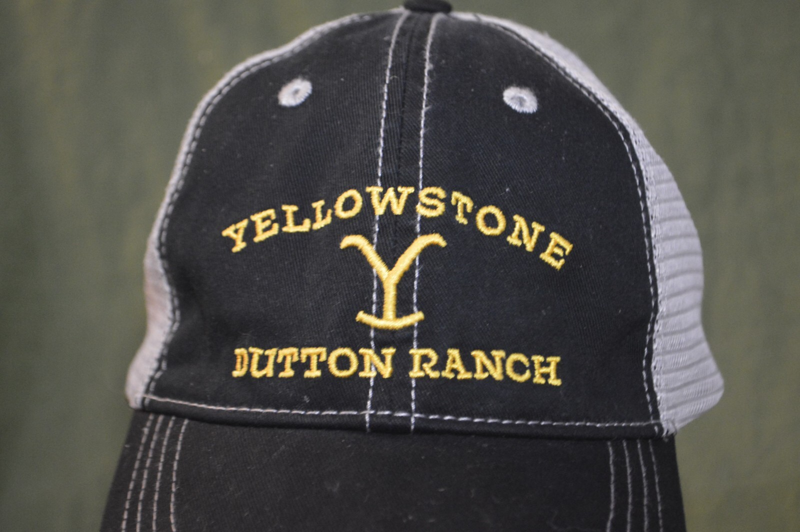 Yellowstone Dutton Ranch Snapback Black/Gray Mesh… - image 6