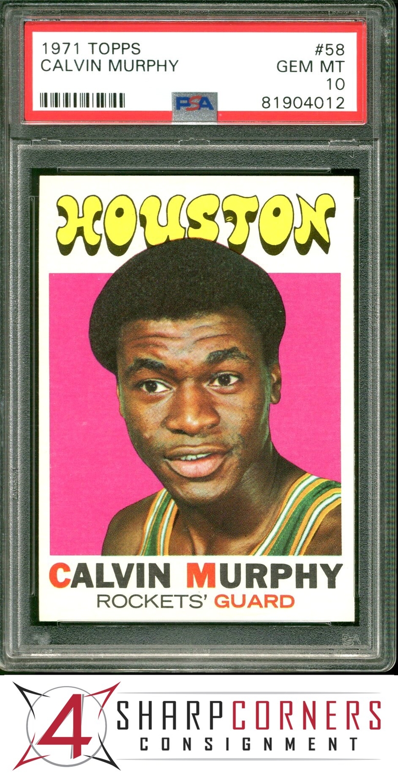 1971 TOPPS #58 CALVIN MURPHY ROCKETS HOF PSA 10