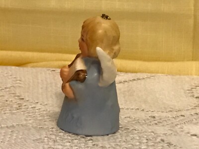 エンジェルベル Goebel ANGEL BELL ORNAMENT Blue Angel With Harp 1978 w. germany