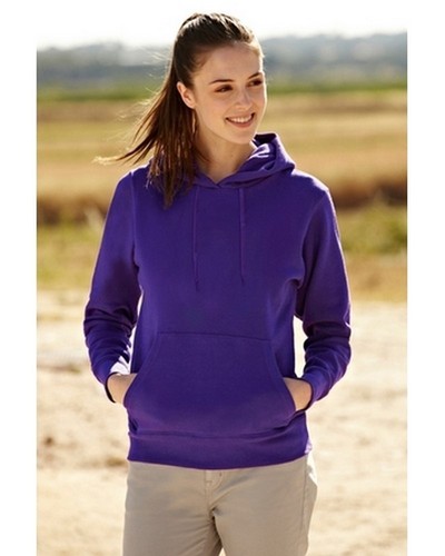 FELPA DONNA CAPPUCCIO E TASCHE FRUIT OF THE LOOM MODELLO TUTA DALLA XS ALLA  XXL | eBay