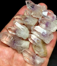 72g 9  Super Seven Skeletal Amethyst Quartz Crystal Point &Amethyst Pyramid j287