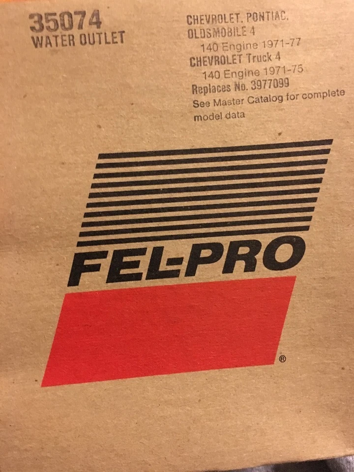 FEL-PRO 35074 SALIDA DE AGUA 140 motor reemplaza 3977099 * Foto 2 de 4