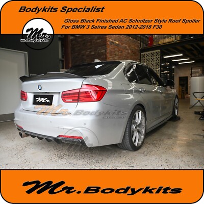 AC Schnitzer Style Roof Spoiler Gloss Black For BMW 3 Series 2012-2018 F30 Sedan