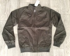 Image of MENS BEN SHERMAN CHECK LINED HARRINGTON JACKET DARK GREEN SIZE S