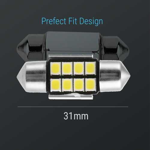 10X High Power 2835 Chip LED White Map/Dome Interior Lights Bulbs 31MM Festoon - Foto 6 di 8
