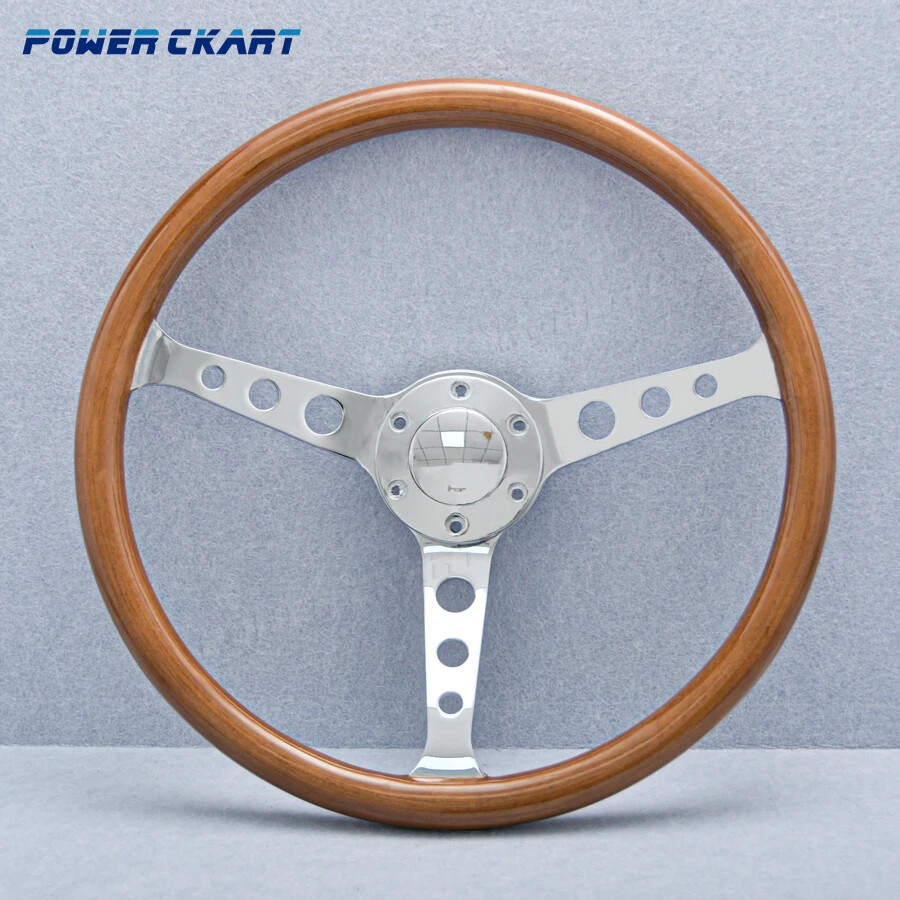 JDM Universal Race Sport Classic Wood Steering Wheel 15inch 380mm