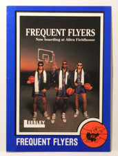 OLD VINTAGE 1989 KANSAS JAYHAWKS BASKETBALL CARD FREQUENT FLYERS POSTER CARD KU
