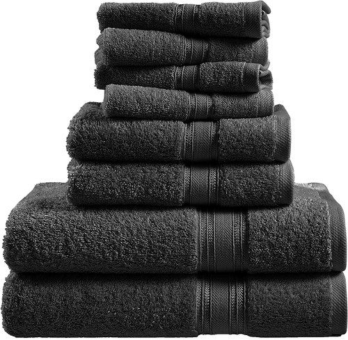 Ensemble De Bain 14 Pièces VCNY Home Carson Stripe - Gris - Neuf - Serviettes Et Accessoires