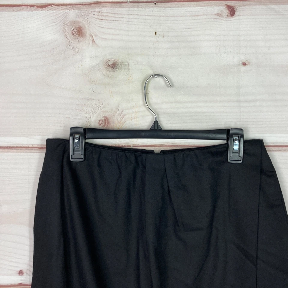 Falda tallada para mujer 42 10 lana virgen envolvente sintética negra línea A cremallera forrada lisa Foto 2 de 4