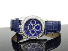 Haurex Italy Women's 8S331DBB Promise Series Blue Dial Crystal Bezel Watch 625
