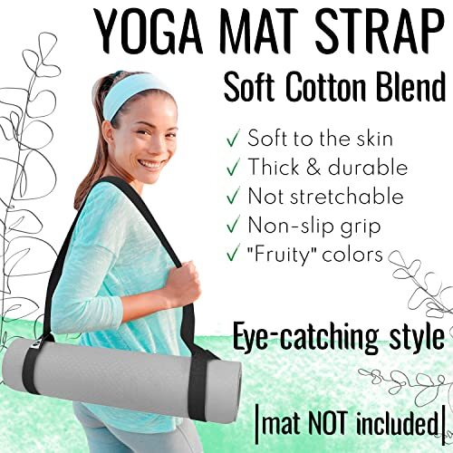 Adjustable 64-Inch Yoga Mat Strap in Blackberry & 30+ Colors – Durable Mat Holder Adjustable 64-Inch Yoga Mat Strap in Blackberry & 30+ Colors – Durable Mat Holder
