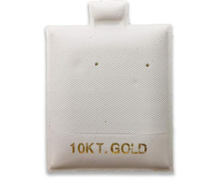 100 Pcs White Puff Pad Earring Card Jewelry Display 1 3/4" x 1 1/2"