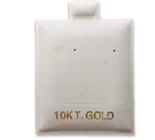 100 Pcs White Puff Pad Earring Card Jewelry Display 1 3/4" x 1 1/2"
