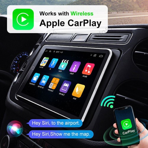 10'' 1 Din Car Stereo Radio GPS Navi Wifi Rotatable Touch Screen Android Carplay - Picture 2 of 14