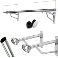 HD 32mm GARMENT CLOTHES RAIL WALL MOUNTED HANGING RAIL DISPLAY TUBING SYSTEM