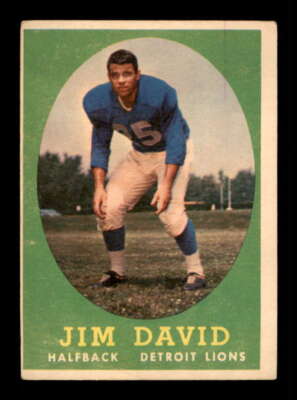 1958 Topps #13 Jim David VG/VGEX Lions 550651 | eBay