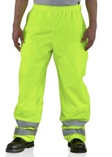 NWT Carhartt Men's Tall High-Visibility Class E Waterproof Pant, Brite Lime SZ L