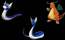 Pokemon dragonite pokmon video games anime black Pad Gaming Mat Desk