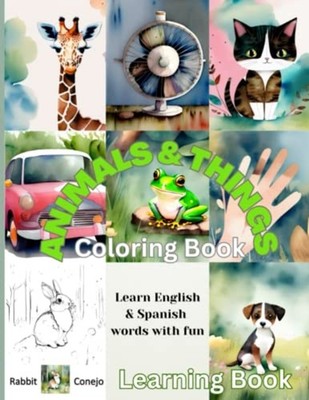 ANIMALS & THINGS Coloring Book A Learning Book with 50  -  NEW KARIM. A. MBA 202