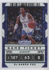 2020 Panini Contenders Draft Picks Game Ticket Green Explosion De'Aaron Fox uk2