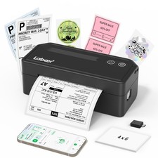 Wireless Bluetooth Thermal Shipping Label Printer - 4x6 Label Maker for Easy Pri