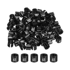 100 x Clothes Hanger Marker Colored Hanger Sizer Number 48 Black
