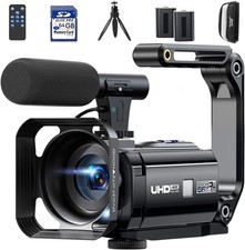 5K with IR Night Vision Dual Lens 56MP Video Camera 16X Digital Zoom 3" Touch...