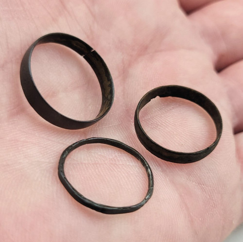 Fur Trade Era Men's Brass Rings - 3 Pcs - Cass County, Minnesota Artifacts