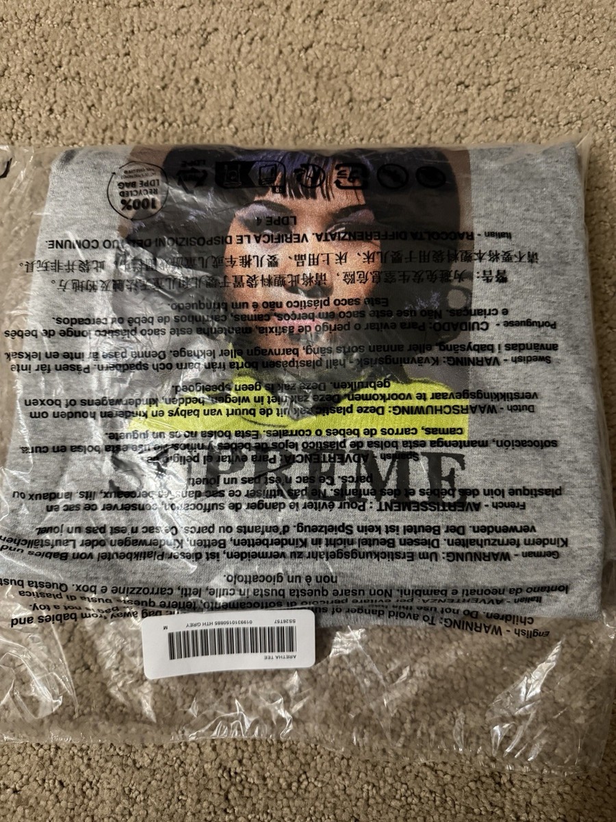 Supreme SS26 Aretha Tee Grey Size Medium Brand New IN HAND | eBay