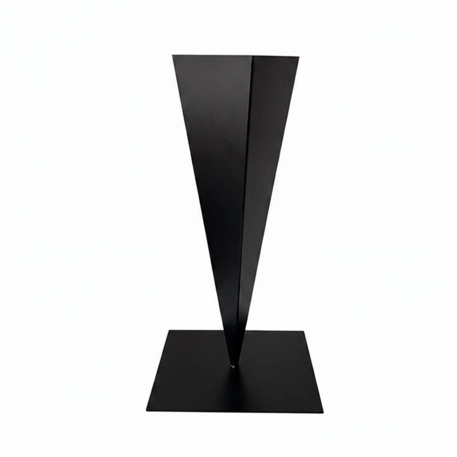 Black Iron Vase Modern Design Home Decor Stable Base