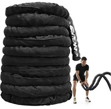Battle Ropes Black Workout Rope 1 inch Battle...