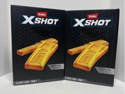 ZURU X-SHOT PRO Blaster Magazine Clips 1 Half Size 1 Full Size Set of 2 NEW