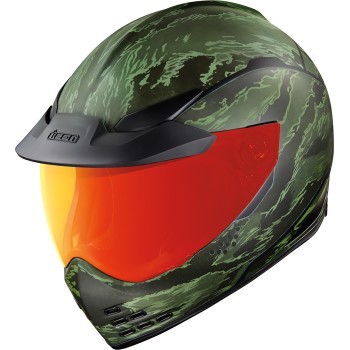 Icon Domain Helmet Full Face - Tiger's Blood Green - Adult Size 2XL