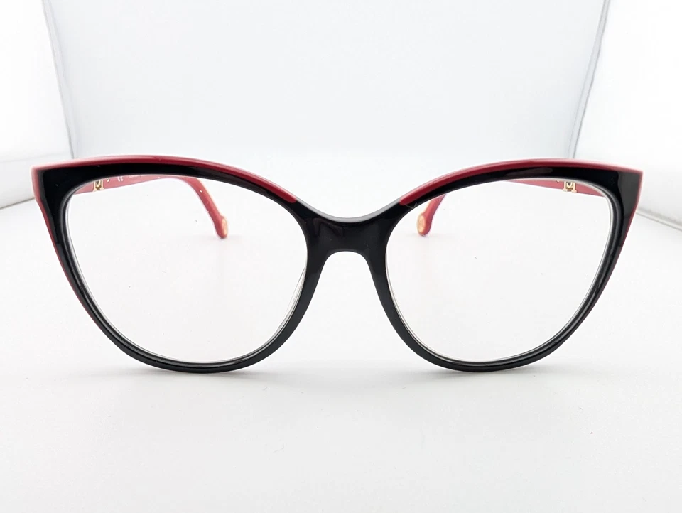 Gafas Carolina Herrera, solo monturas, VHE897K 0700, 53-15-140, negras/rojas Foto 2 de 4