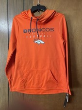 Denver Broncos NFL Women  s Orange Hooded Sweatshirt. Small. New With Tags 