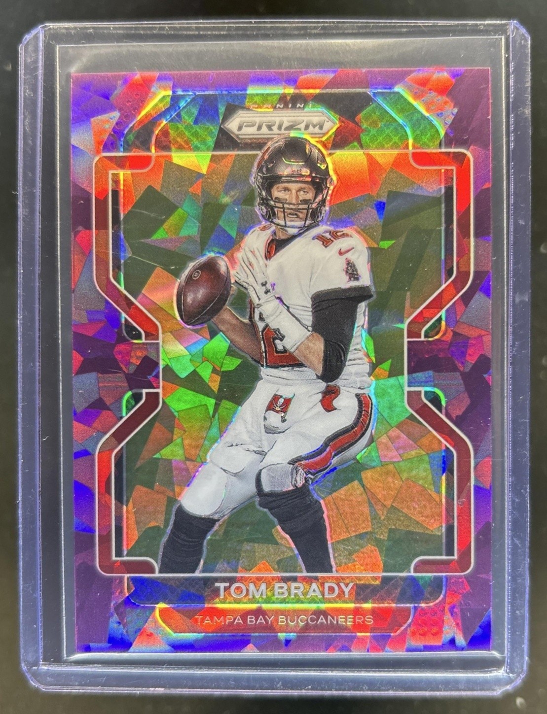 2021 Panini Prizm Tom Brady Purple Ice #/225 Buccaneers
