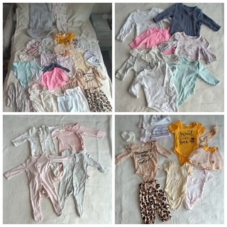 Baby Girl Clothes Bundle 0 3 Months – Bodysuits Sleepsuits & Matching Outfits