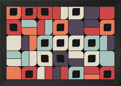 Geometrisches Muster gerahmtes Wandbild Poster Leinwanddruck Bild