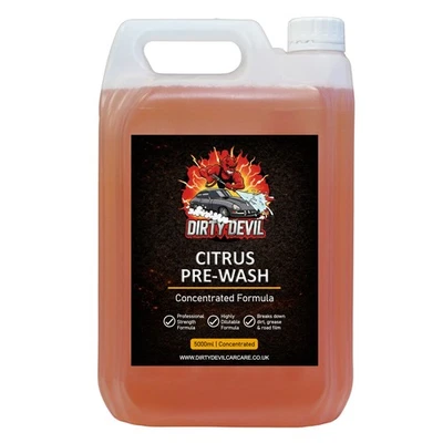 DIRTY DEVIL Citrus Pre Wash 5000ml (5L) - Powerful Concentrated Citrus Pre Wash - Image 1 of 3