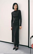 NWT mango Ruched dress with ring
