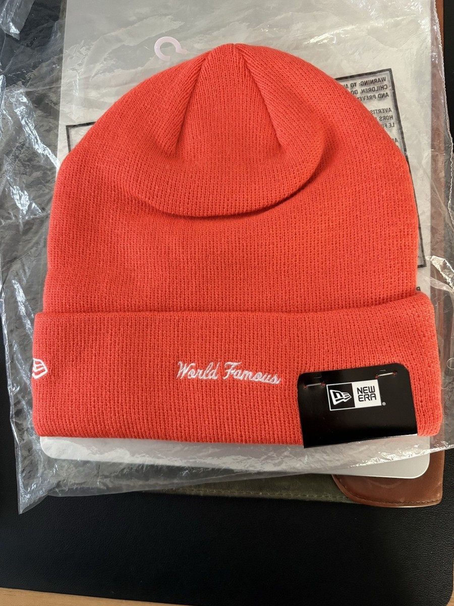 ニット帽/ビーニー supreme New Era Box Logo Beanie  Coral Supreme New Era Box Logo Beanie (FW18) Bright Coral | eBay