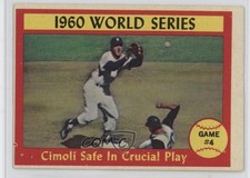 1961 Topps World Series Gino Cimoli Tony Kubek Game #4 Safe in Crucial Play qp4