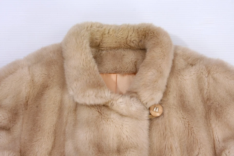 Abrigo de piel sintética vintage Tissavel Francia Country Pacer rubio tostado años 60 70 Foto 2 de 4