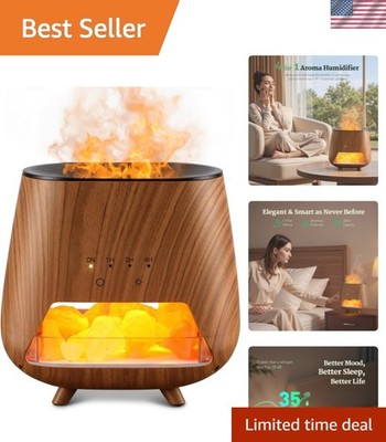 Essential Oil Diffuser for Home: 200ml Aromatherapy Diffuser with Himalayan P...