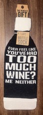 Primitives By Kathy Funny Wine Bottle Sock Double Sided