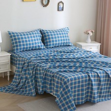 King Size 4 Piece Sheet Set, Soft Breathable Sheet for Bedroom with Deep Po...