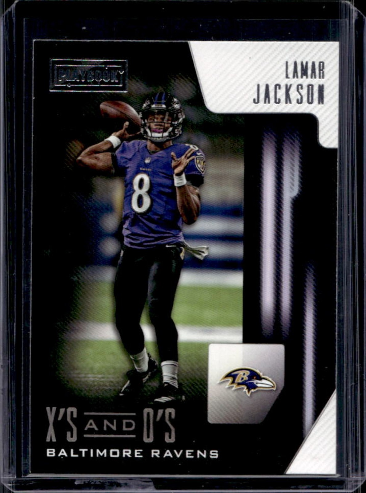 2018 Panini Playbook Lamar Jackson X's and O's Rookie RC #40 Ravens