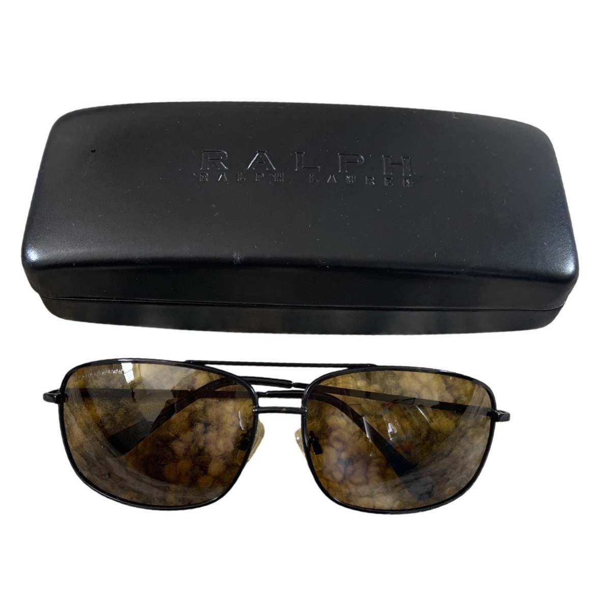 Ralph Ralph Lauren Unisex Aviator wrap Sunglasses 125 RA7677/S TV1 43 99□01 Automotive Leather-Trim Metal Sunglasses main image 4