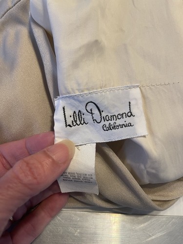 Vintage langes Kleid Lillie Diamond Of California champagnerfarben Größe S/M Pailletten - Bild 9 von 19